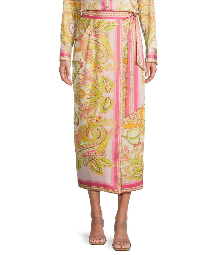Antonio Melani Clio Satin Printed Wrap Coordinating Skirt Product Image