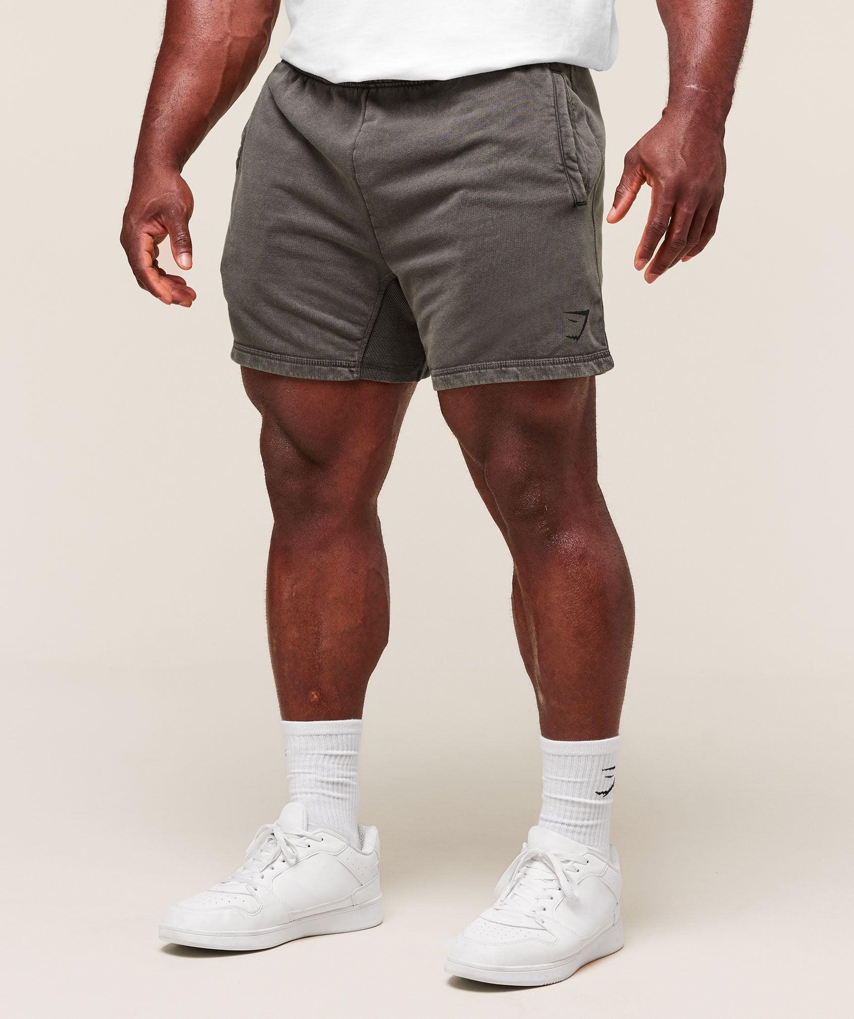 Gymshark Heritage 5" Shorts - Onyx Grey Male Product Image