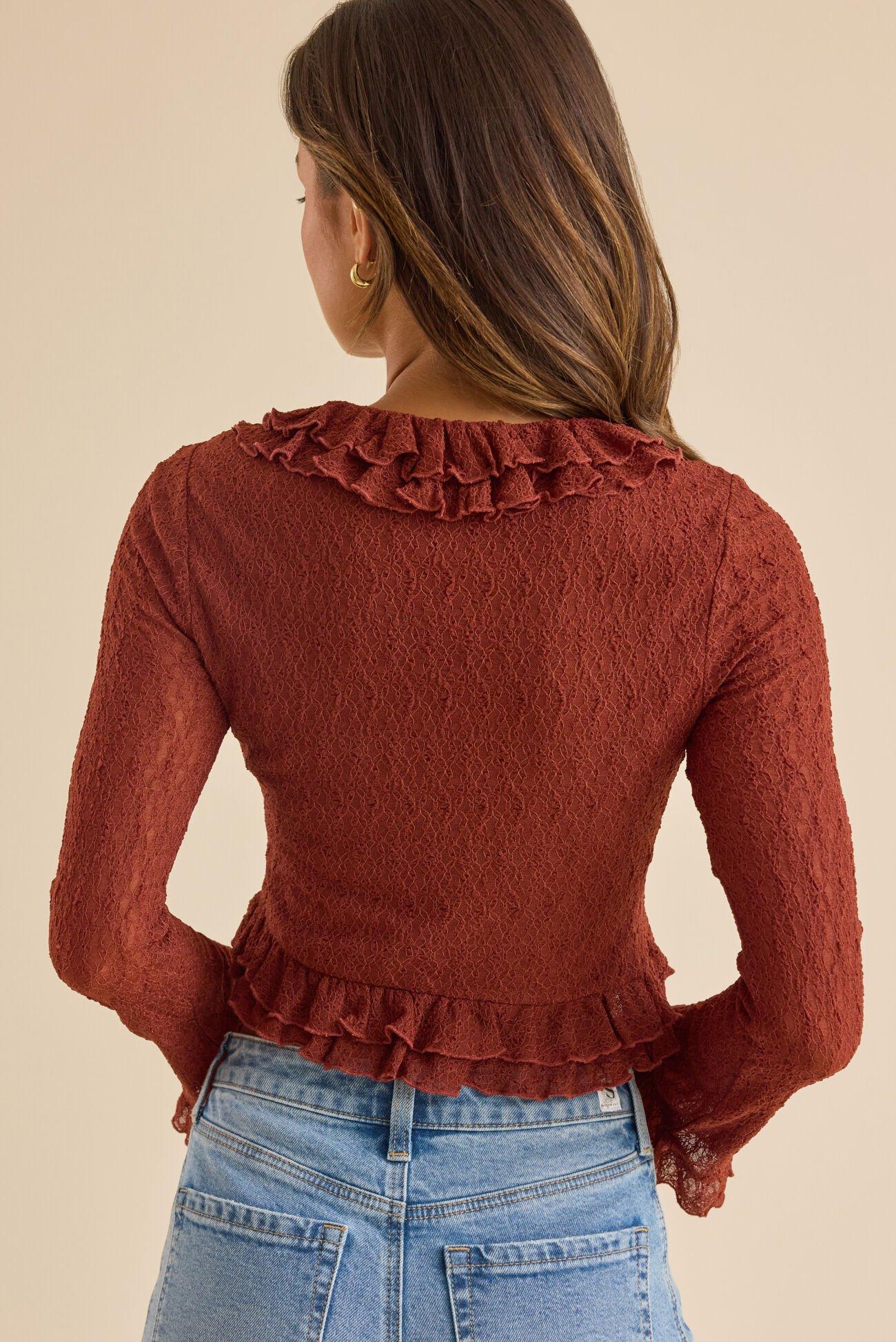 Vera Ruffle Tie Front Top Product Image