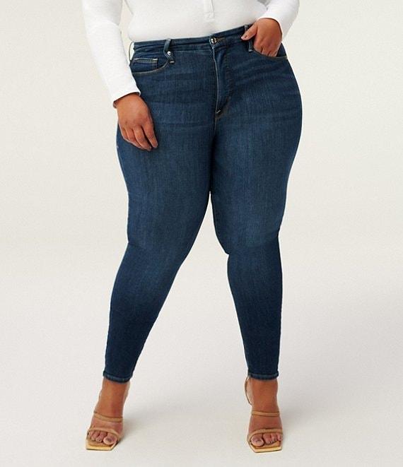 Good American Plus Size Good Legs High Rise Gap-Proof Waistband Stretch Denim Skinny Jeans Product Image