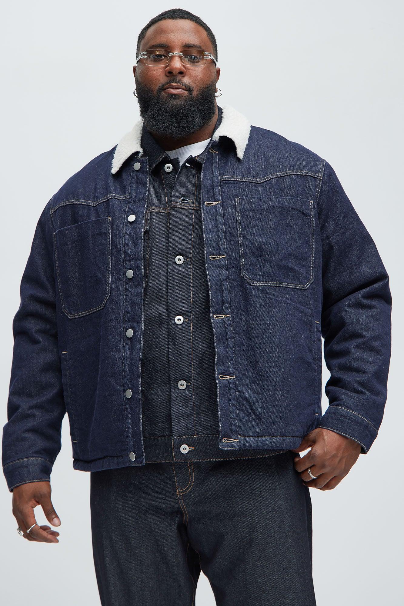 Paulie Contrast Trucker Jacket - Indigo Product Image