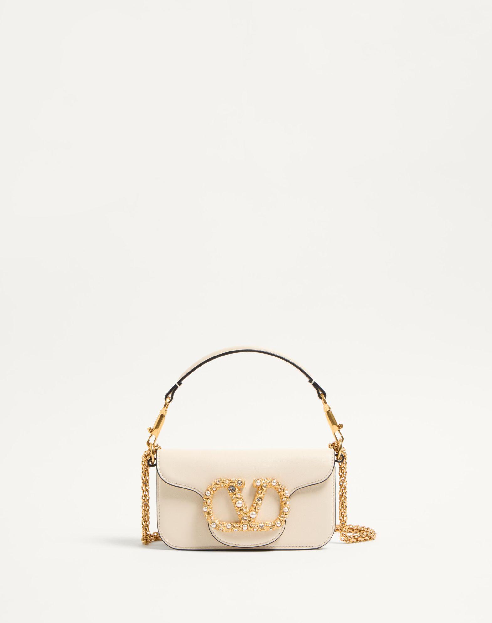 Valentino Garavani Locò Small Shoulder Bag In Calfskin With Jewel Logo Product Image