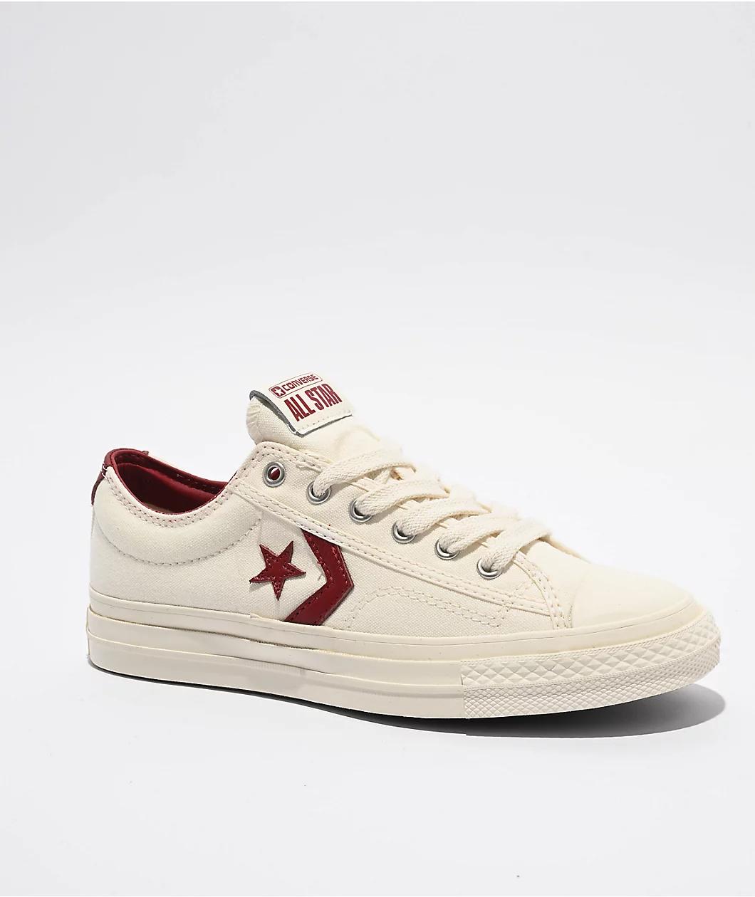 Converse Star Player 76 Egret & Park Red Shoes Product Image
