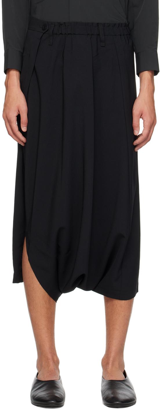 Black Seamless Bottoms Basic Trousers Product Image