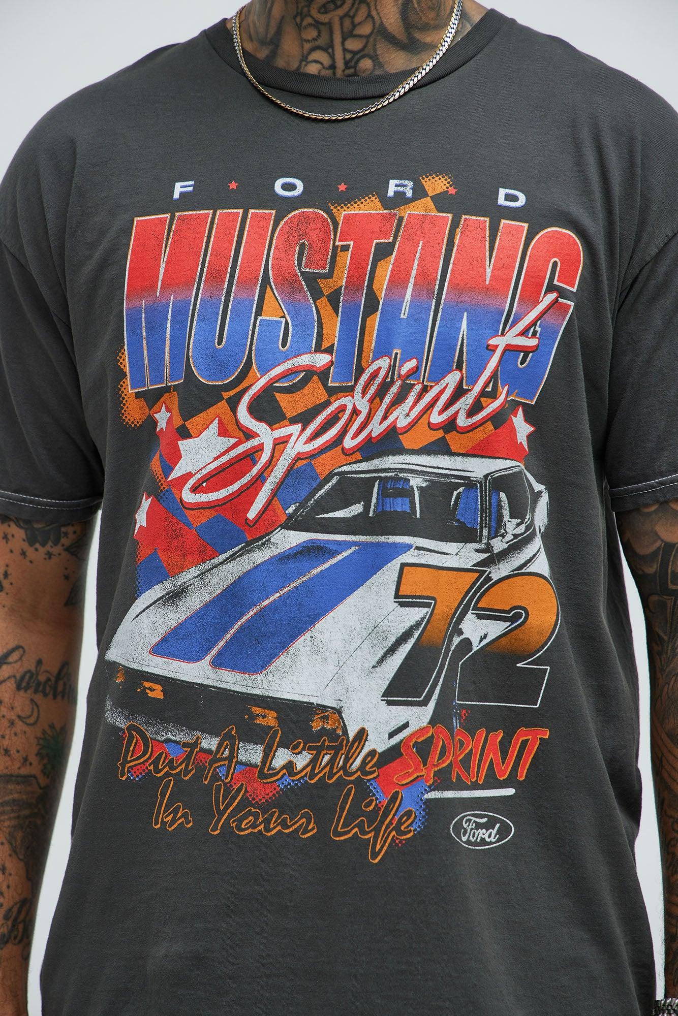 Ford Mustang 72 Sprint Oversized Short Sleeve Tee - Black Product Image