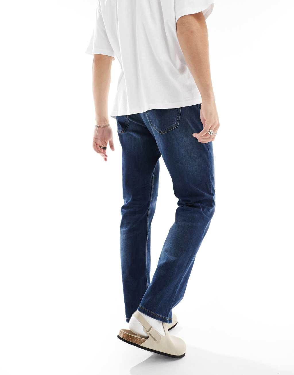 Only & Sons regular fit jeans in blue Product Image