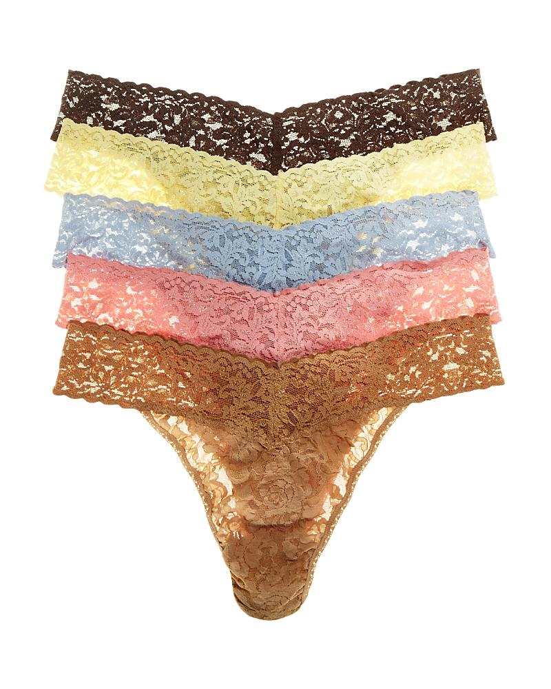 Signature Lace Original Rise Thong Fashion 5-Pack Product Image