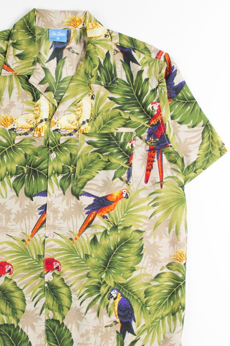 Tan Tropical Macaws Hawaiian Shirt Product Image
