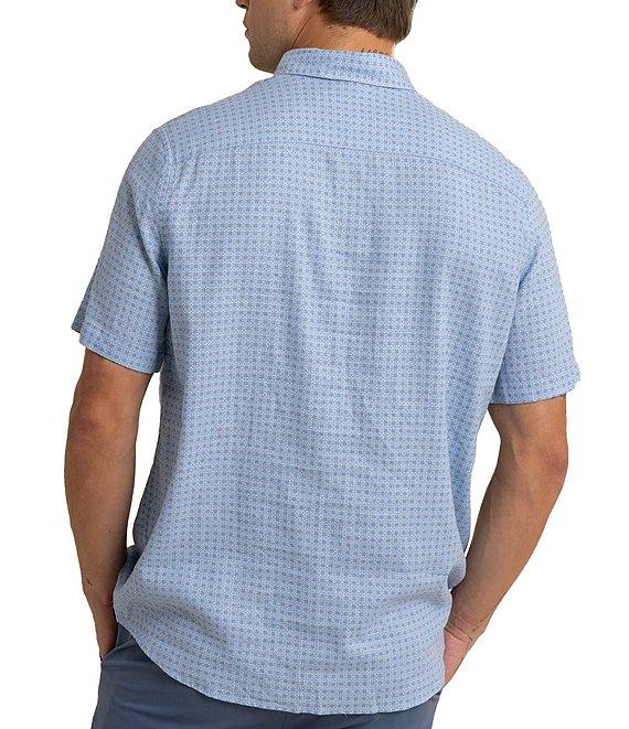Southern Tide White Lotus Short Sleeve Woven Shirt Product Image