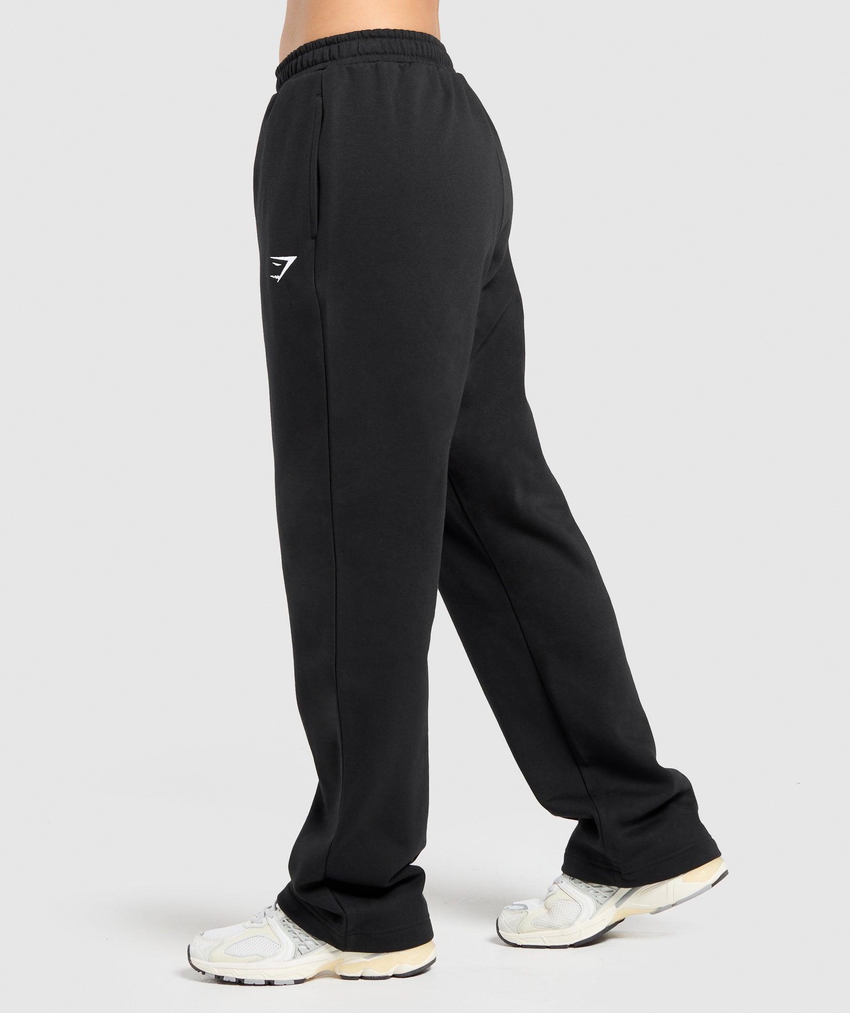 Gymshark Training Fleece Straight Leg Joggers - Black Female Product Image