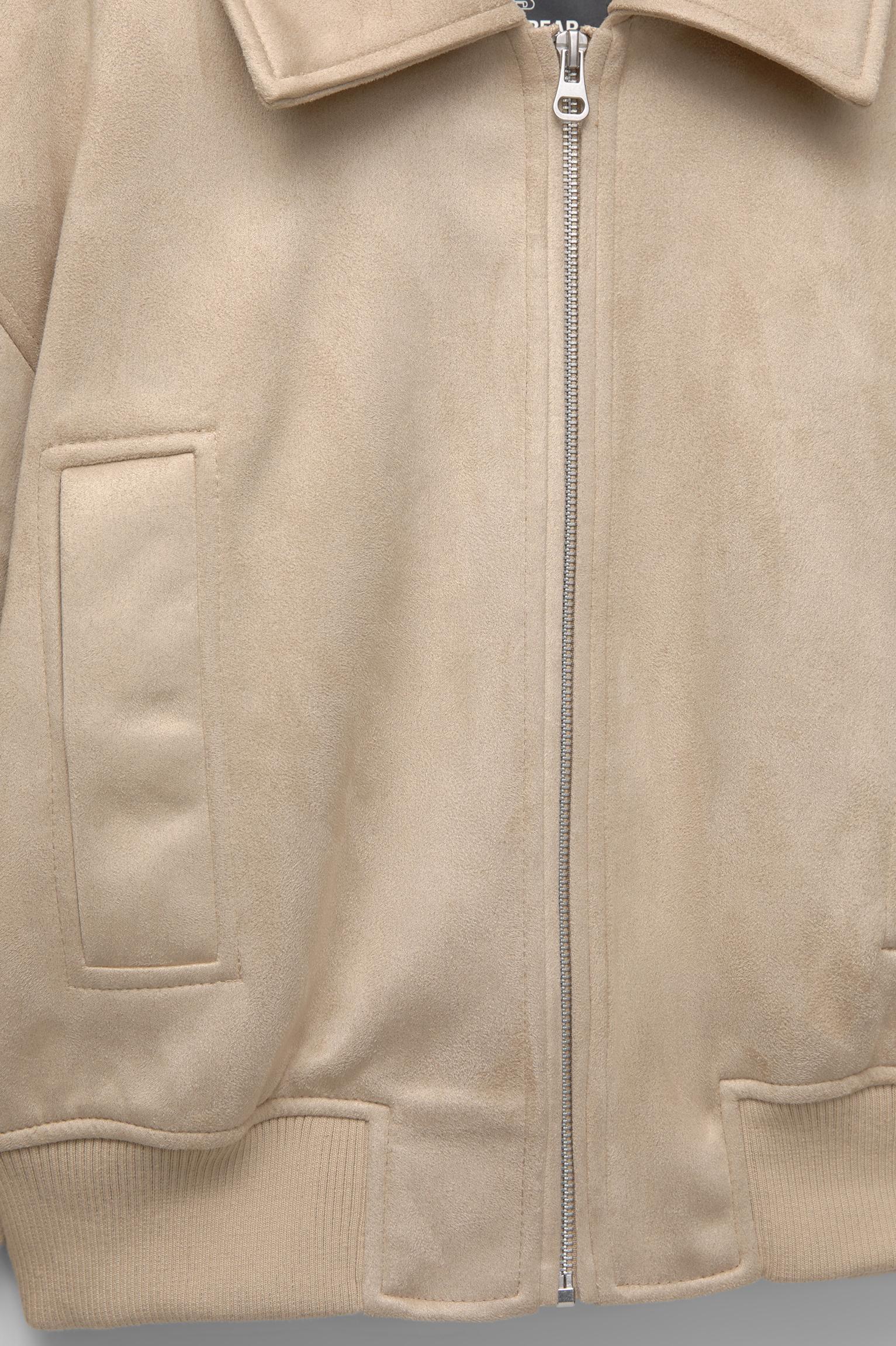 Faux suede bomber jacket Product Image