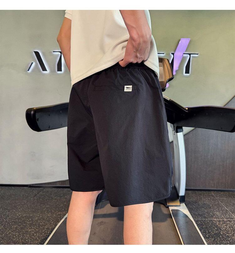 Drawstring Waist Plain Shorts Product Image