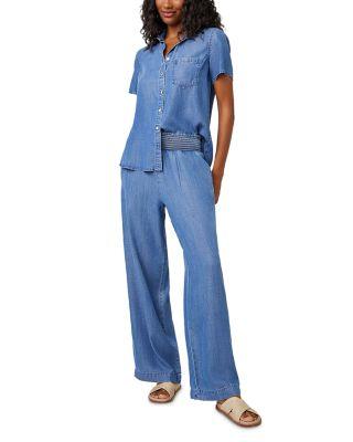 Smocked Waist Wide Leg Pants Product Image