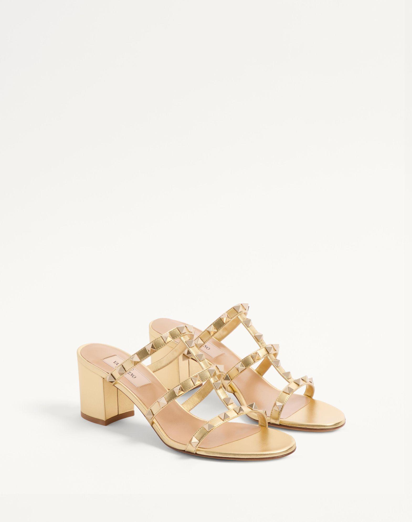 Rockstud Slide Sandal In Laminated Nappa 60Mm Product Image