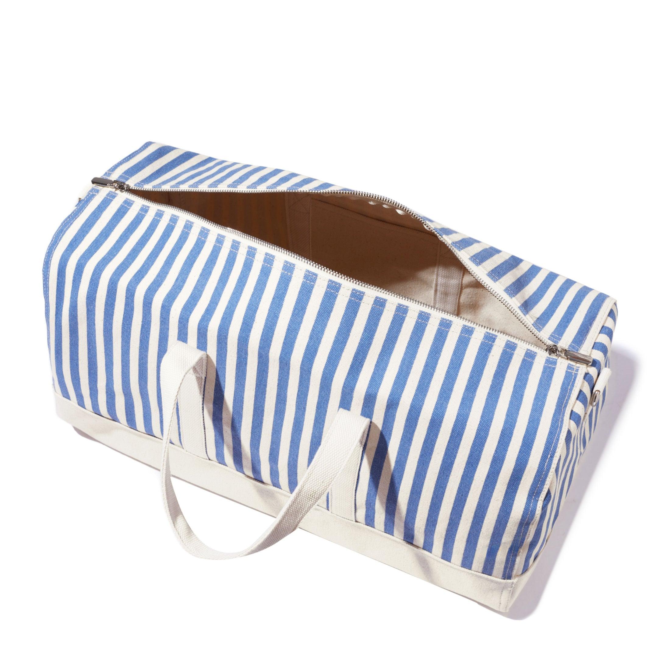 The All Over Striped Duffle Bag - Royal Blue/Canvas Mini Stripe Female Product Image