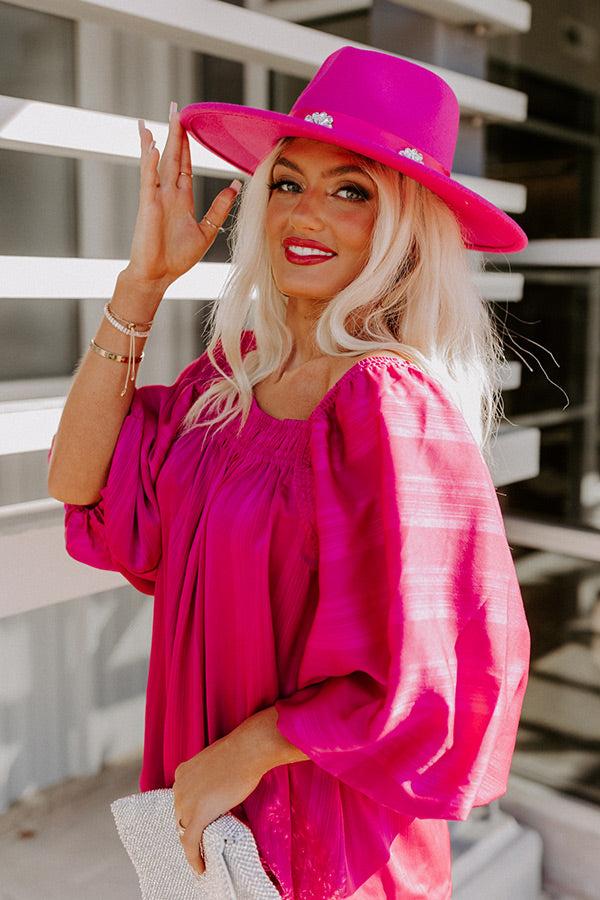 Ideal Day Shift Top In Fuchsia Product Image