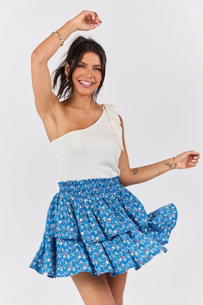 Count Me In Ivory One Shoulder Bow Detail Sweater Tank FINAL SALE Product Image