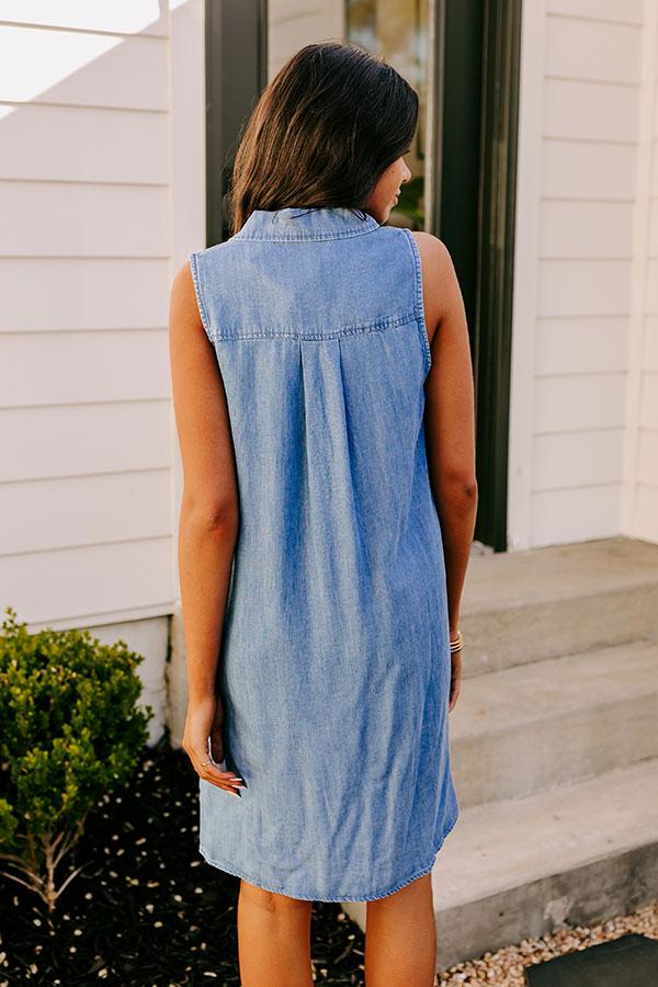 Cutie On The Coast Chambray Dress Product Image