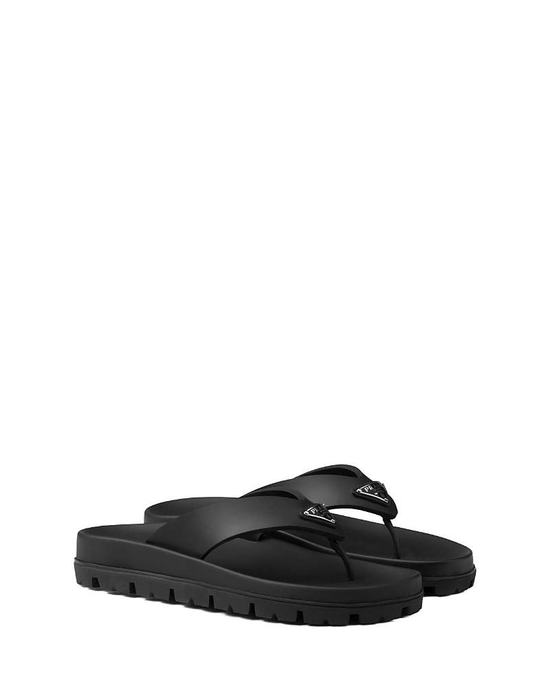 Prada Womens Rubber Thong Sandals Product Image