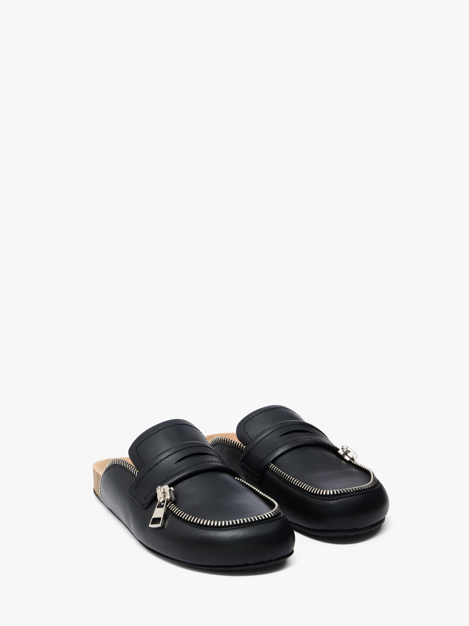 LEATHER BIKER LOAFER MULES Product Image