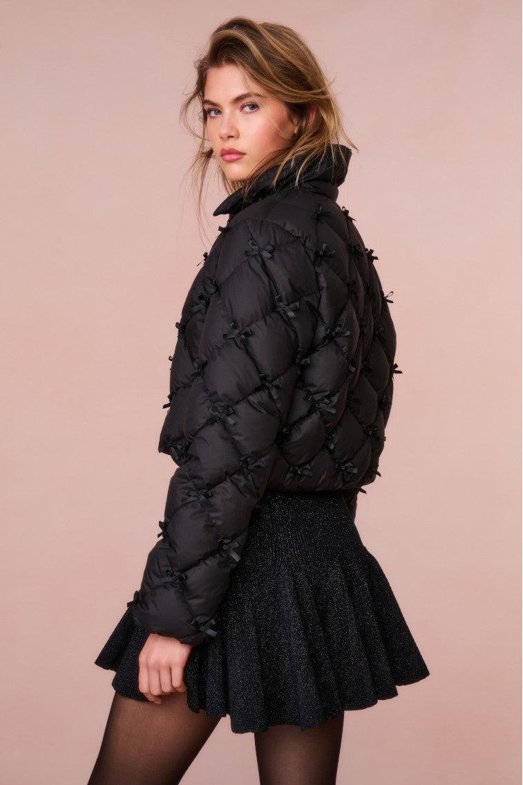 Kasey Quilted Bow-Embellished Jacket Product Image