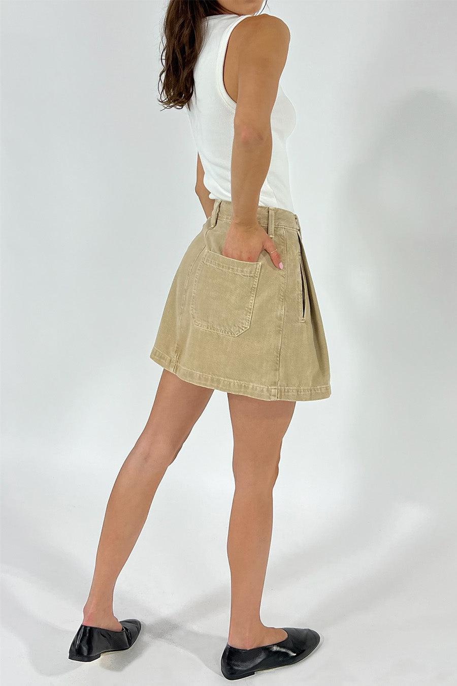 Maxine Pleated Miniskirt - Sweet Coconut Product Image