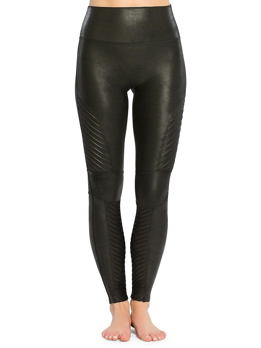 Womens Faux Leather Moto Leggings Product Image