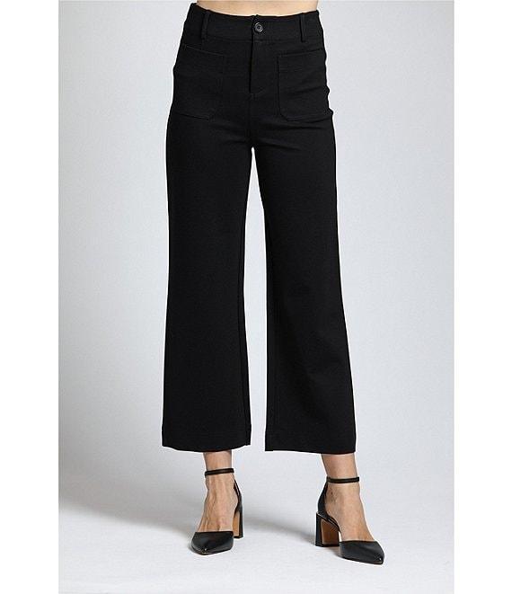 APNY Ponte High Rise Wide Leg Cropped Pants Product Image