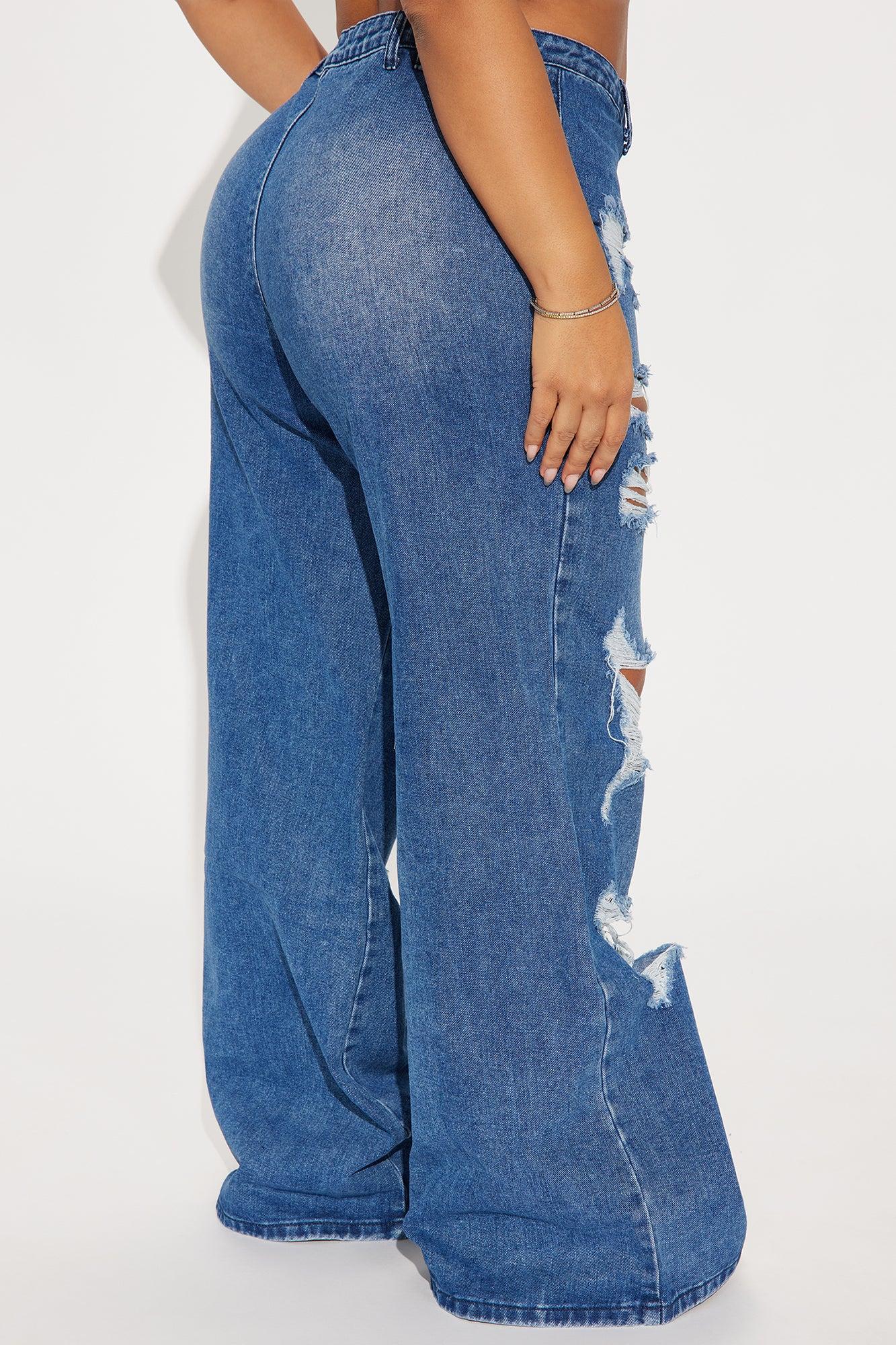 Wouldn't Change A Thing Ripped Baggy Jeans - Dark Wash Product Image