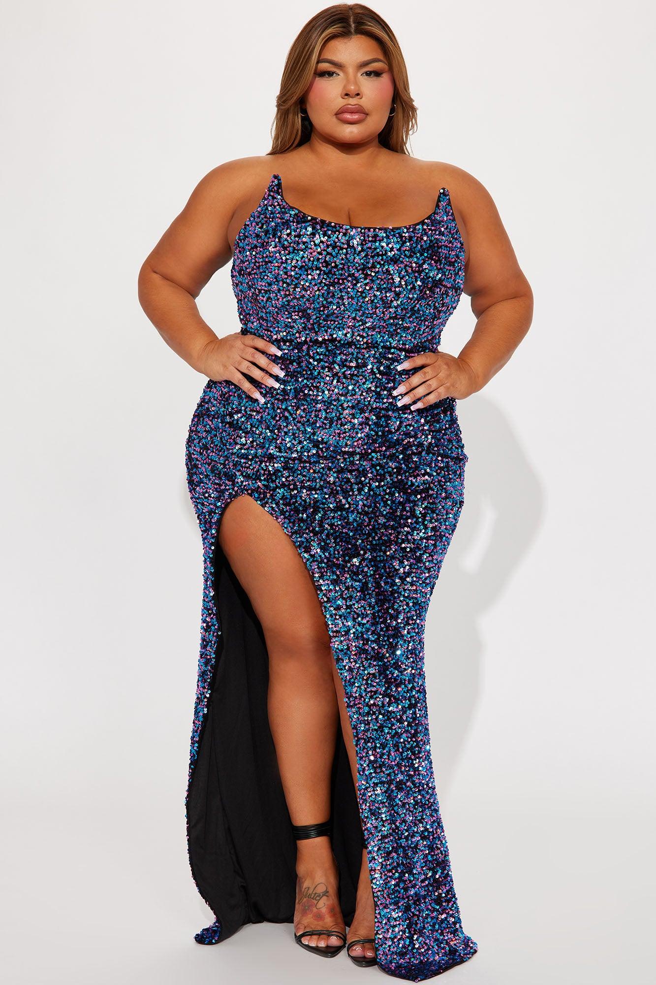 Glamour Sequin Gown - Multi Color Product Image