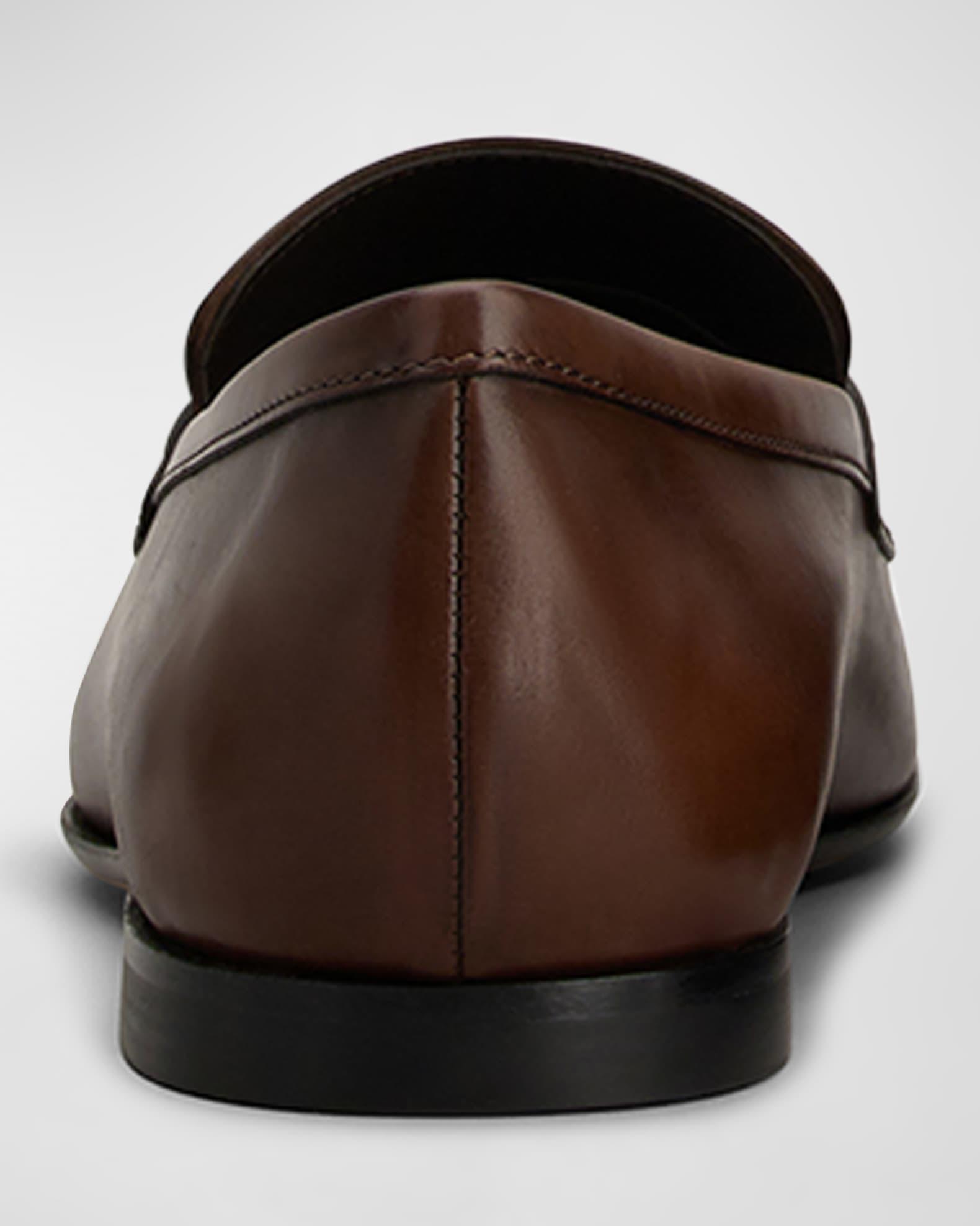 Men's Smooth Leather Penny Loafers Product Image