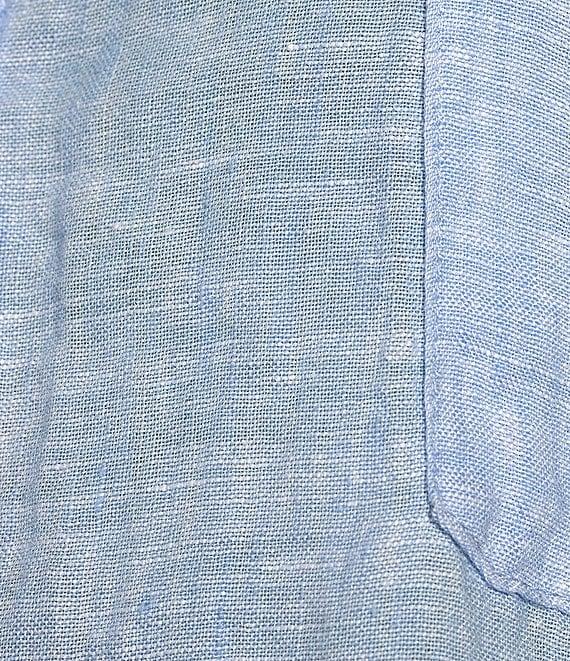Lilly Pulitzer Sea View Woven Linen Point Collar Long Sleeve Button Down Shirt Product Image