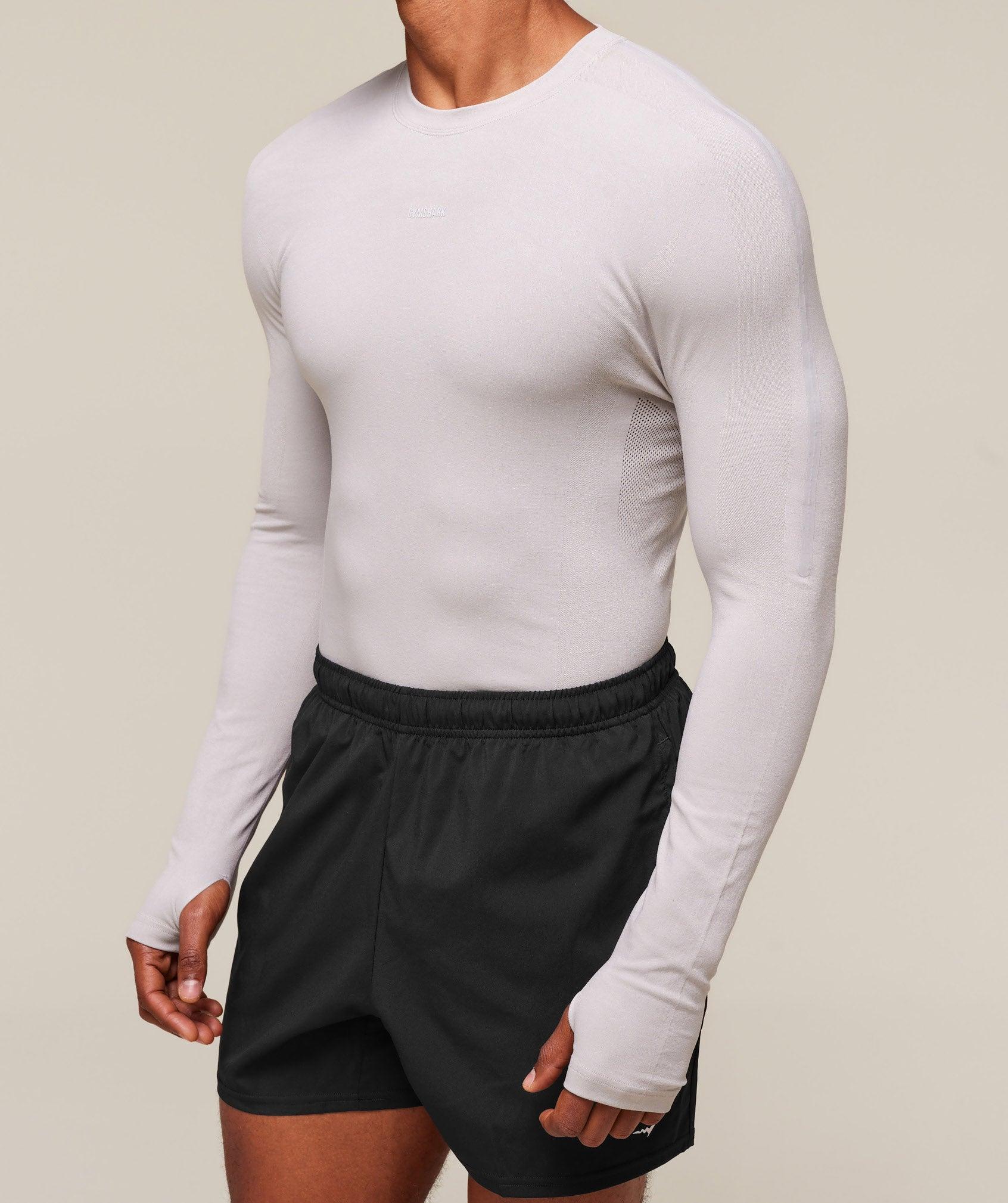 Gymshark everywear Warp Knit LS T-Shirt - Tame Grey Male Product Image