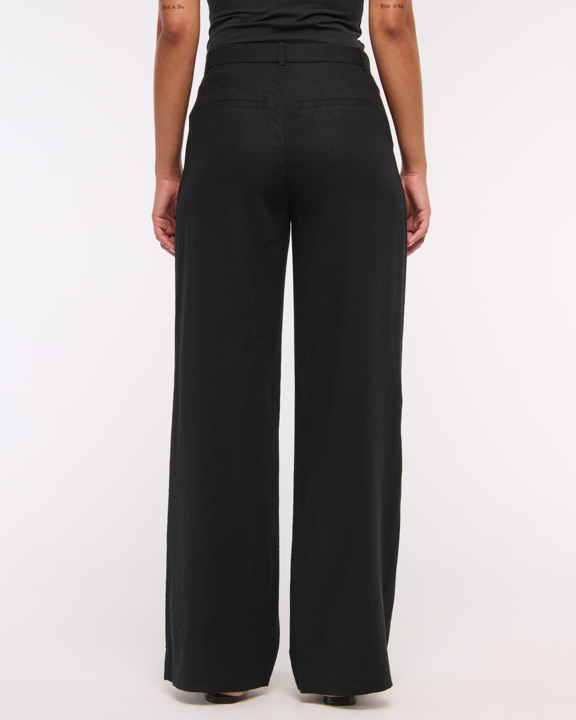 A&F Sloane Low Rise Tailored Linen-Blend Pant Product Image