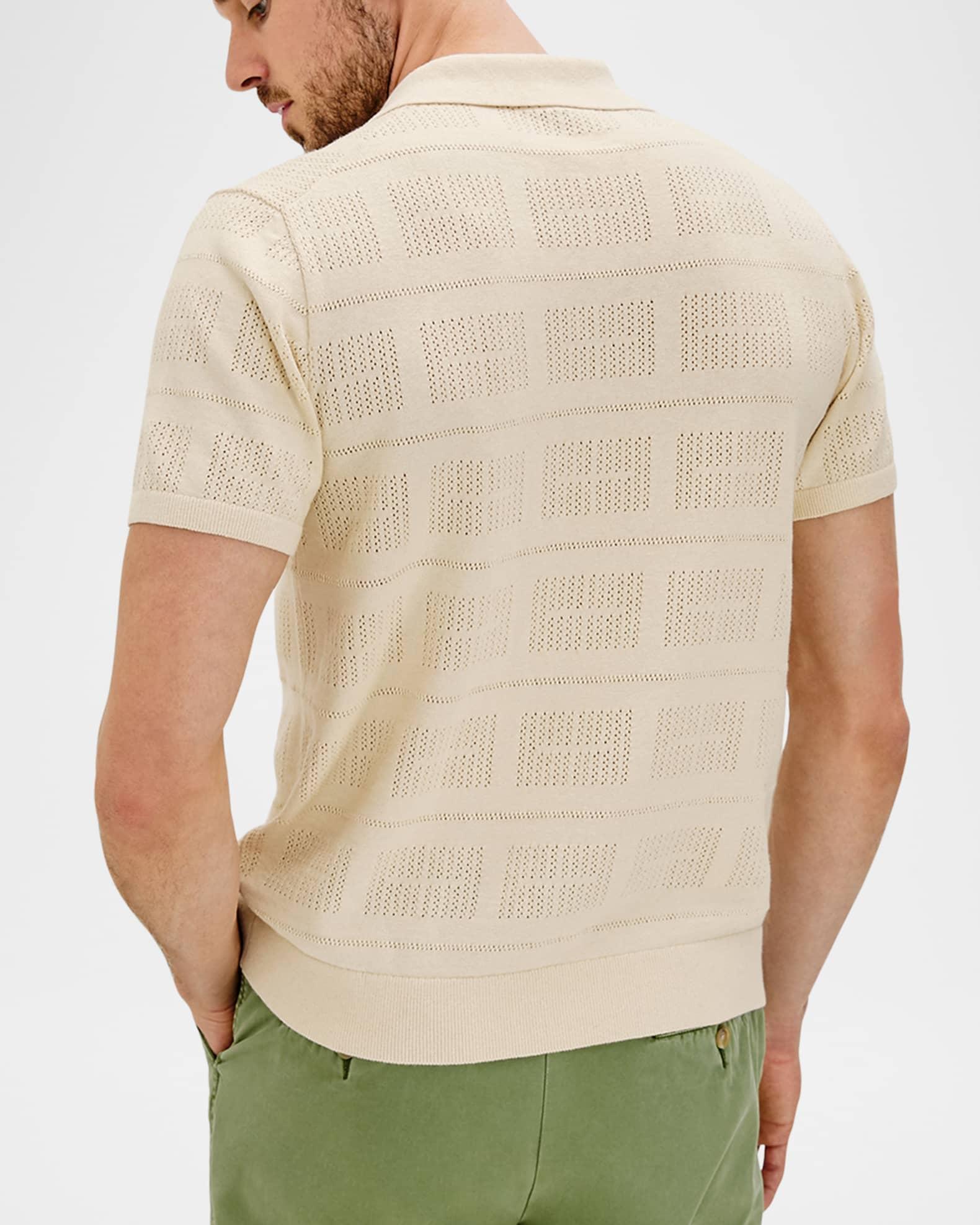 Men's Yates Geometric Knit Short-Sleeve Shirt Product Image