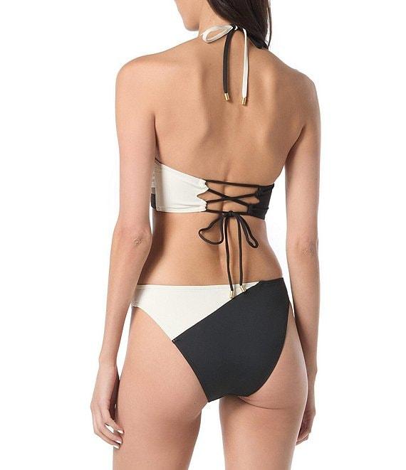 Vince Camuto Colorblock V-High Hipster Swim Bottom Product Image