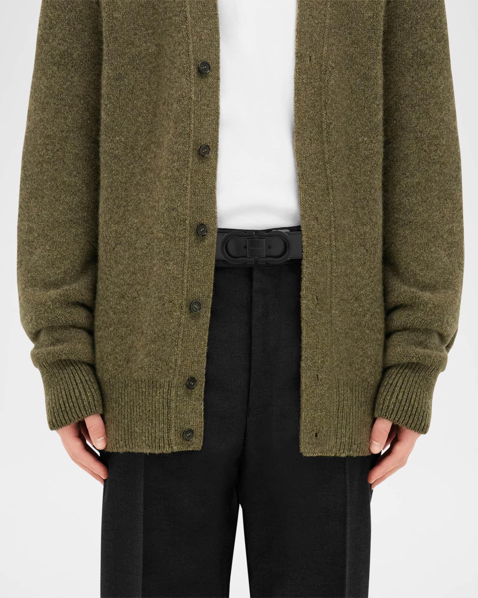 Mens Gancini-Buckle Double Adjustable Leather Belt Product Image