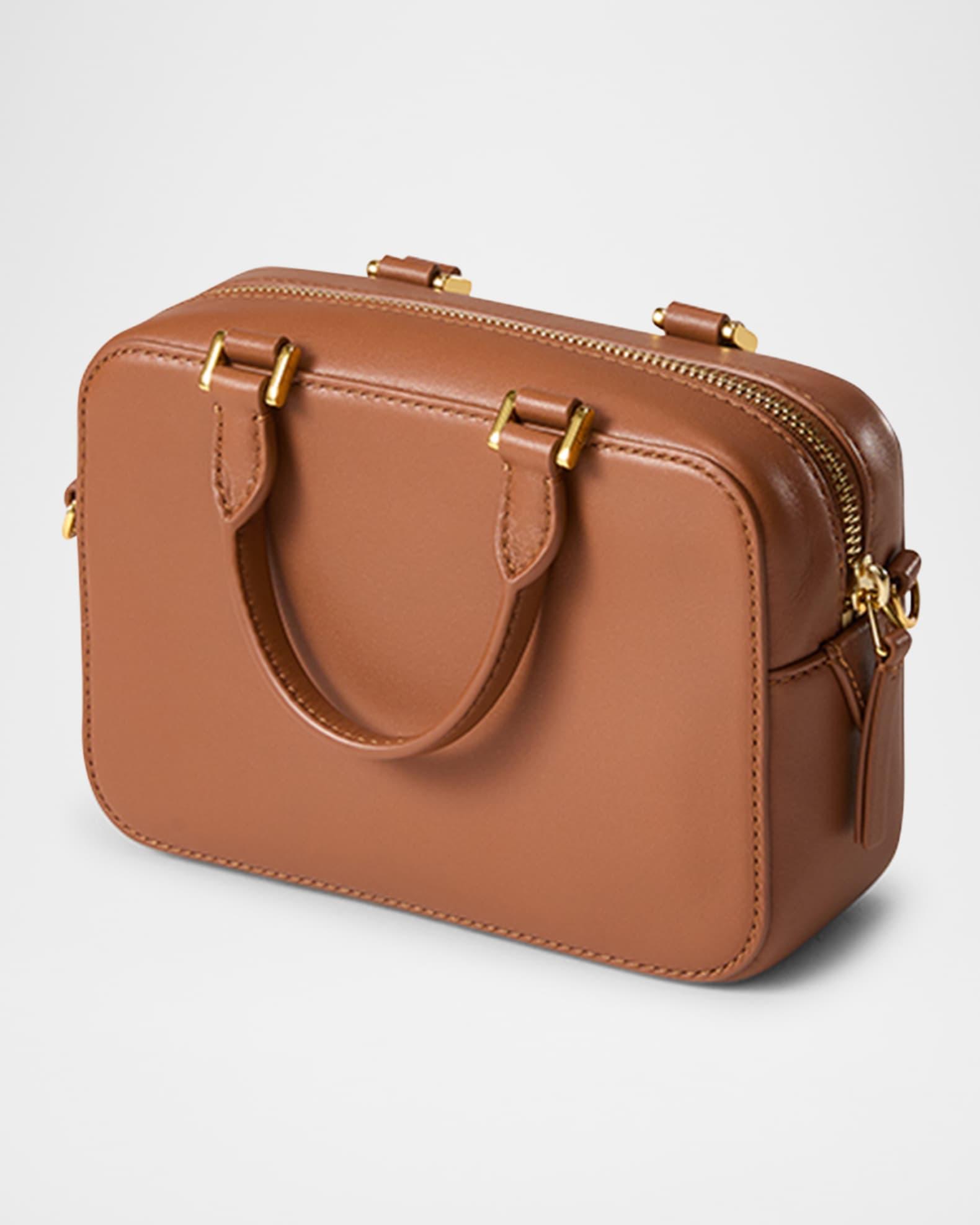 Boxy Leather Top-Handle Bag Product Image