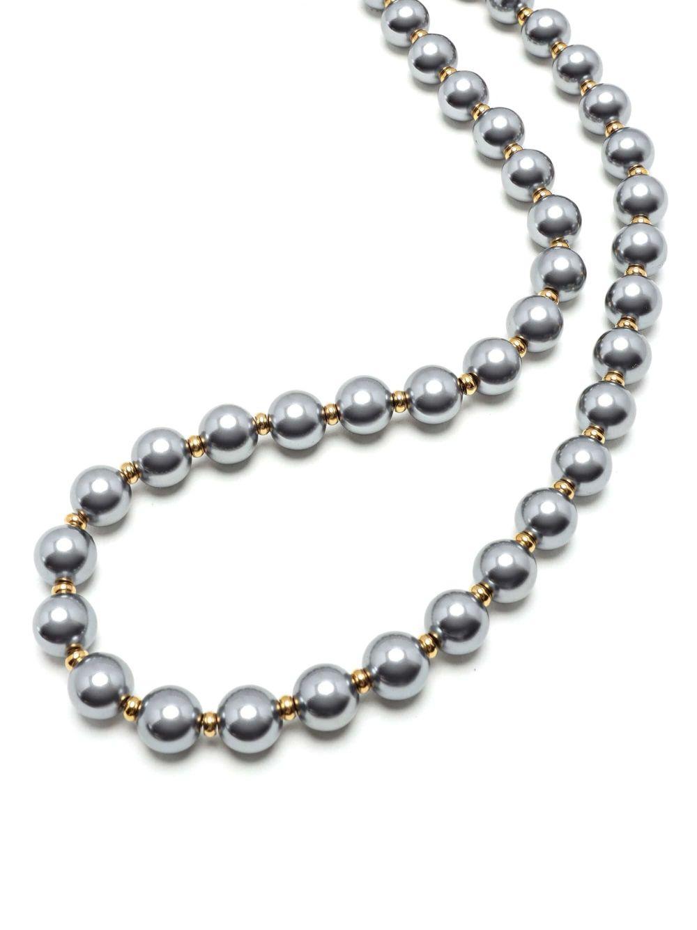 metallic pearl necklace Product Image