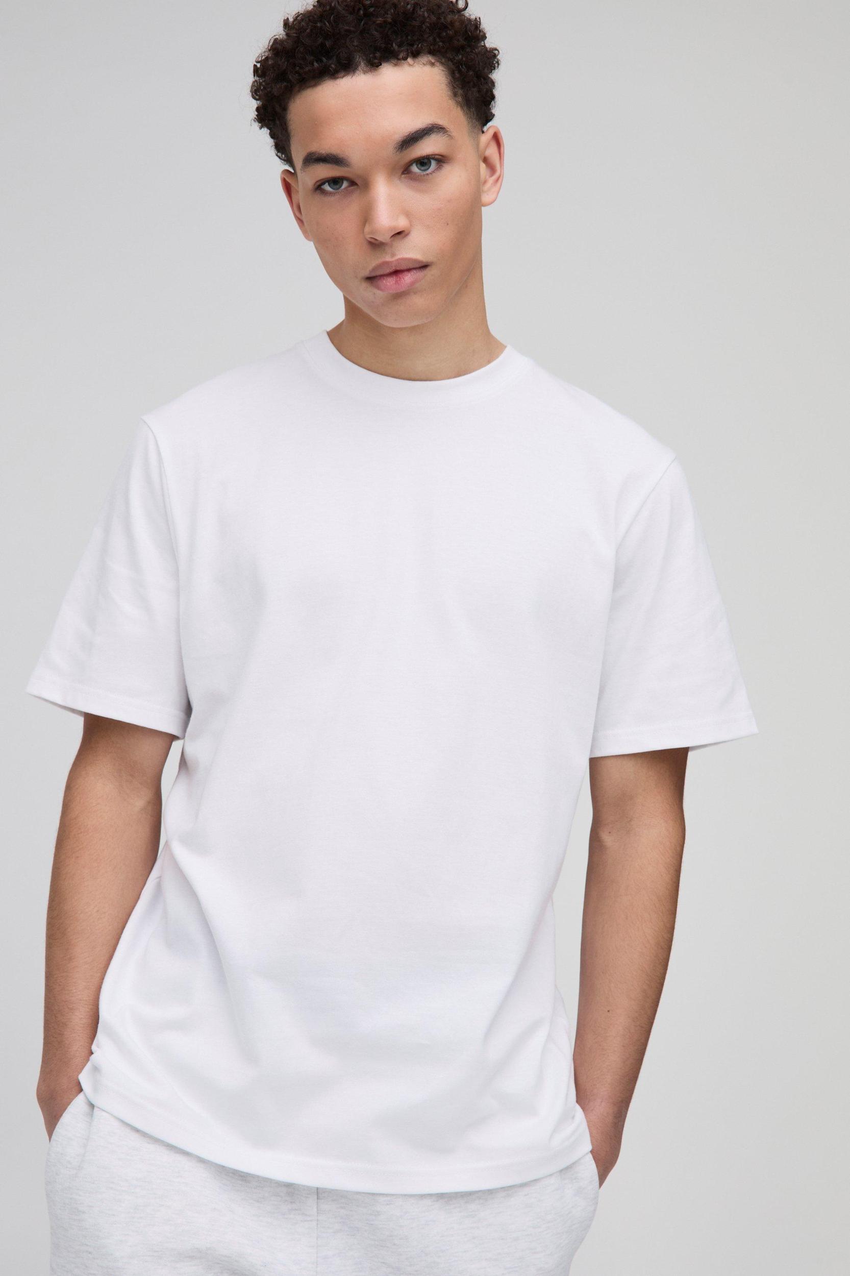 Regular Fit 2 Pack Basic Crew Neck T-Shirts | boohooMAN USA Product Image