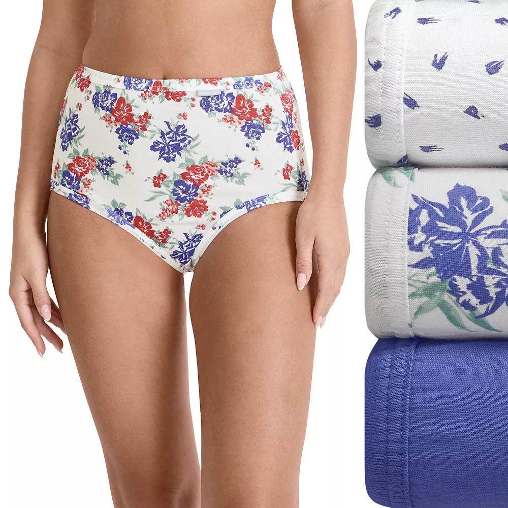 Plus Size Jockey® Elance 3-pk. Briefs Panty Set 1486, Women's, Brush Dot Product Image