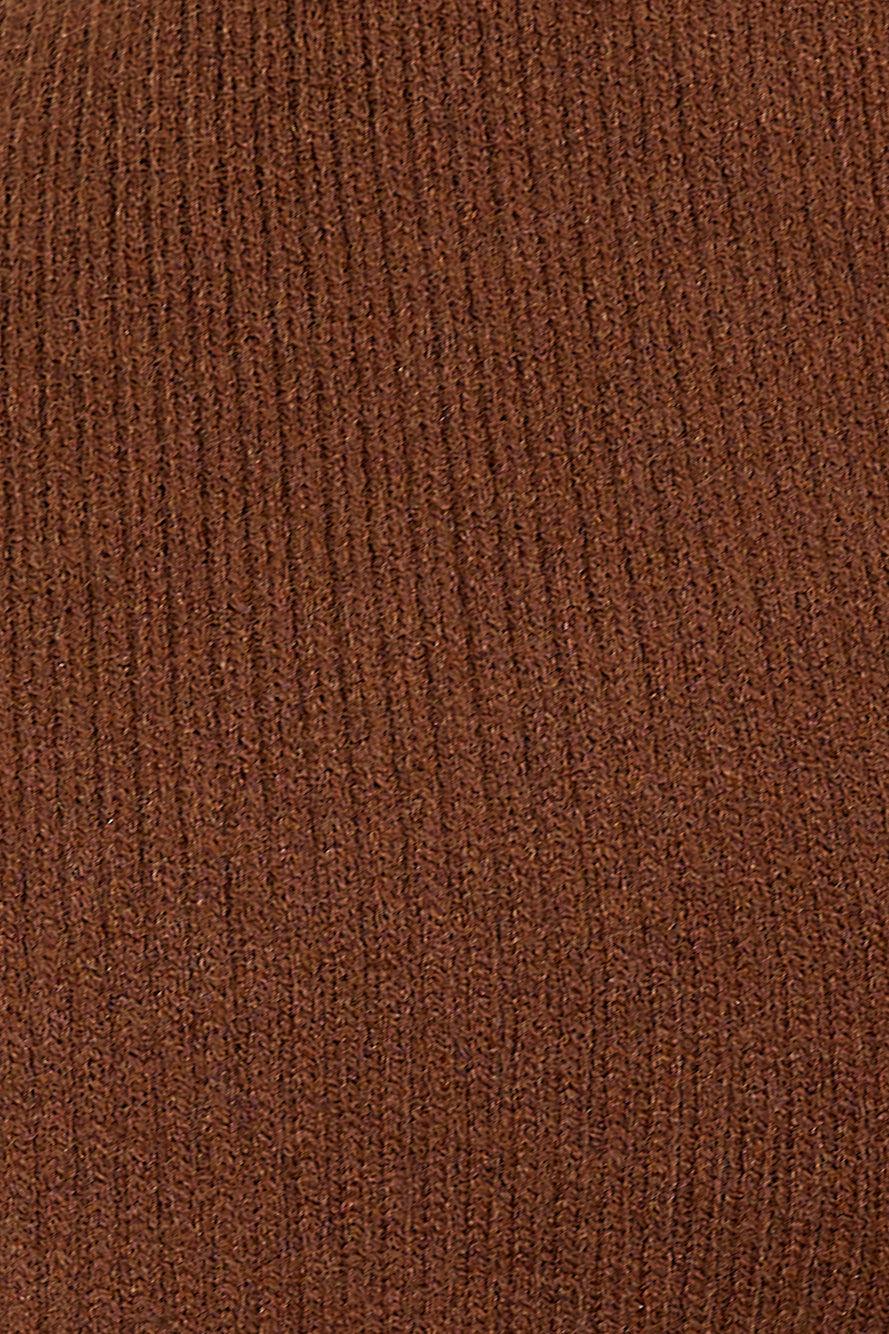 Stylish Winter Knit Top Brown Product Image