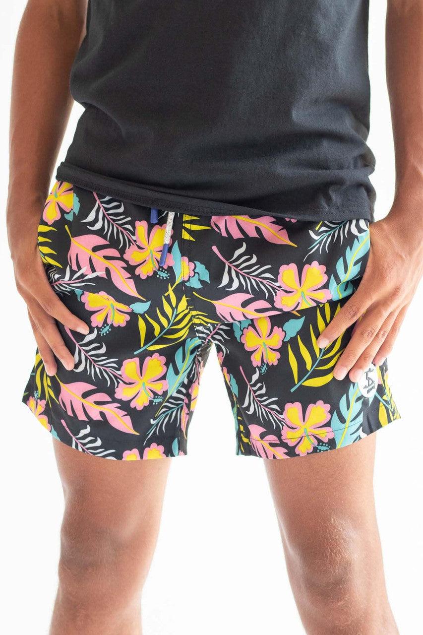 Black Miami Night Swim Shorts Product Image