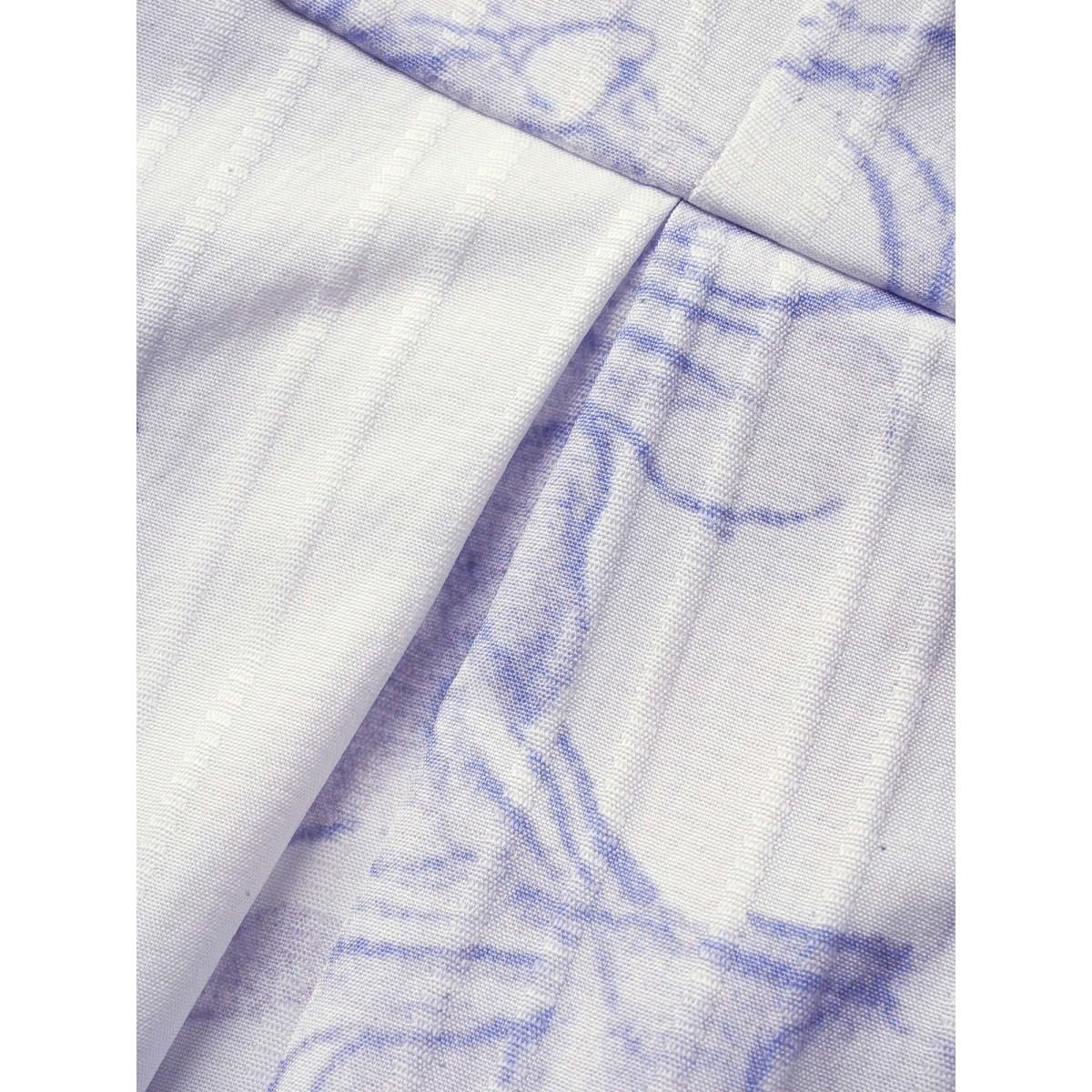 Plus Size Square Neck Floral Twist Ruffle Cap Sleeve Dress Originalwhite Women Elegant Twist Square Neck Cap Sleeve Curvy BloomChic 22-24/3X Product Image