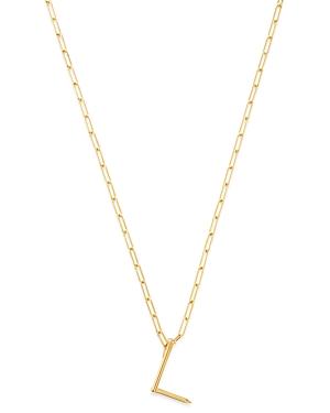 Zoe Lev 14K Yellow Gold Large Nail Initial Necklace, 18 Product Image