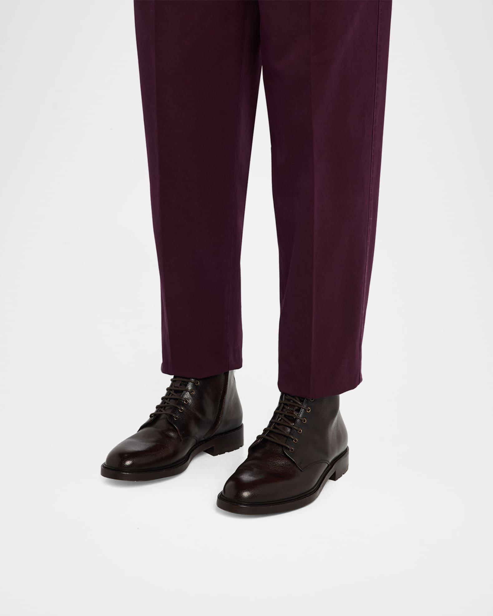 Men's Burnished Leather Ankle Boots Product Image