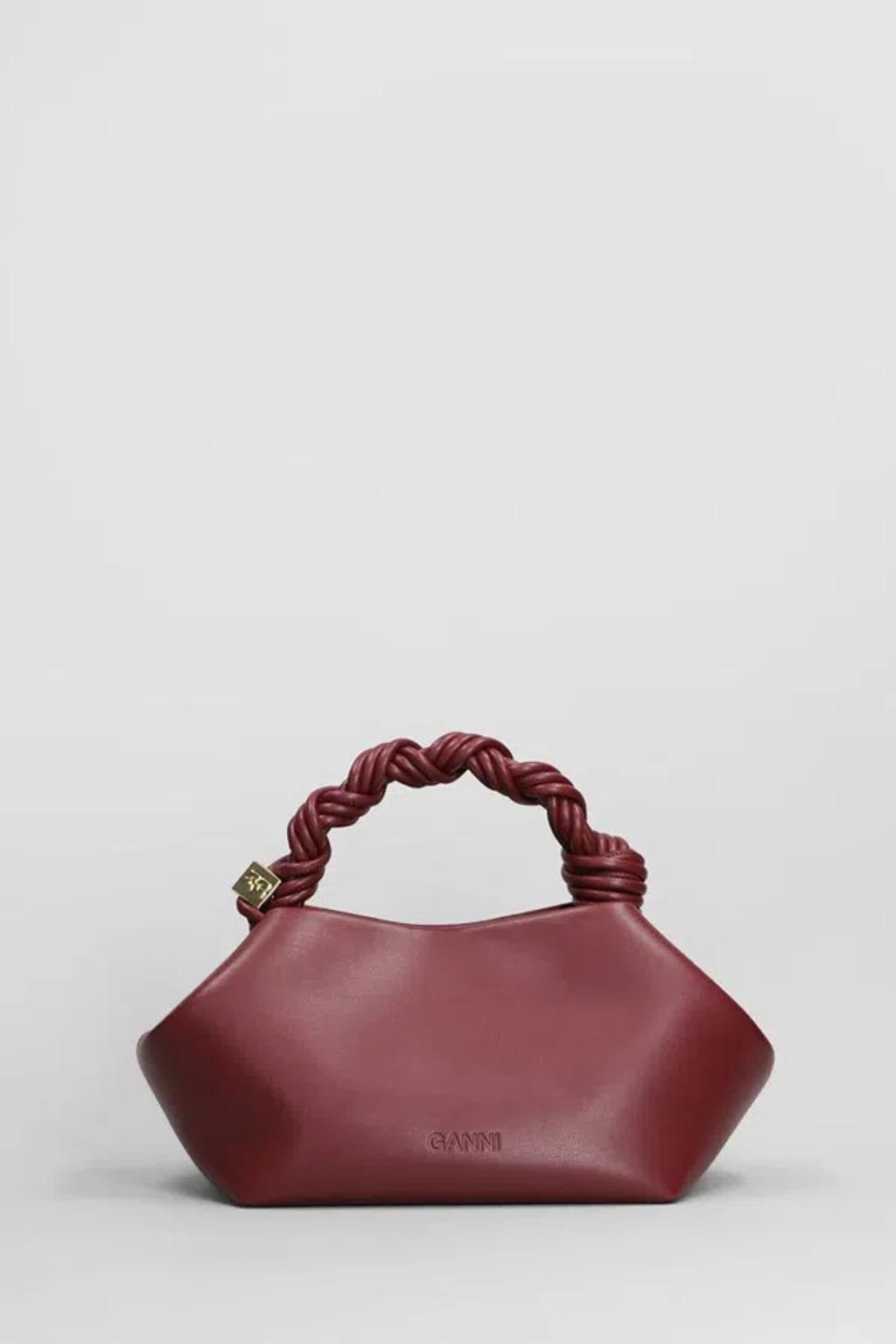 GANNI Bordeaux Mini Bou Handbag In Red Product Image