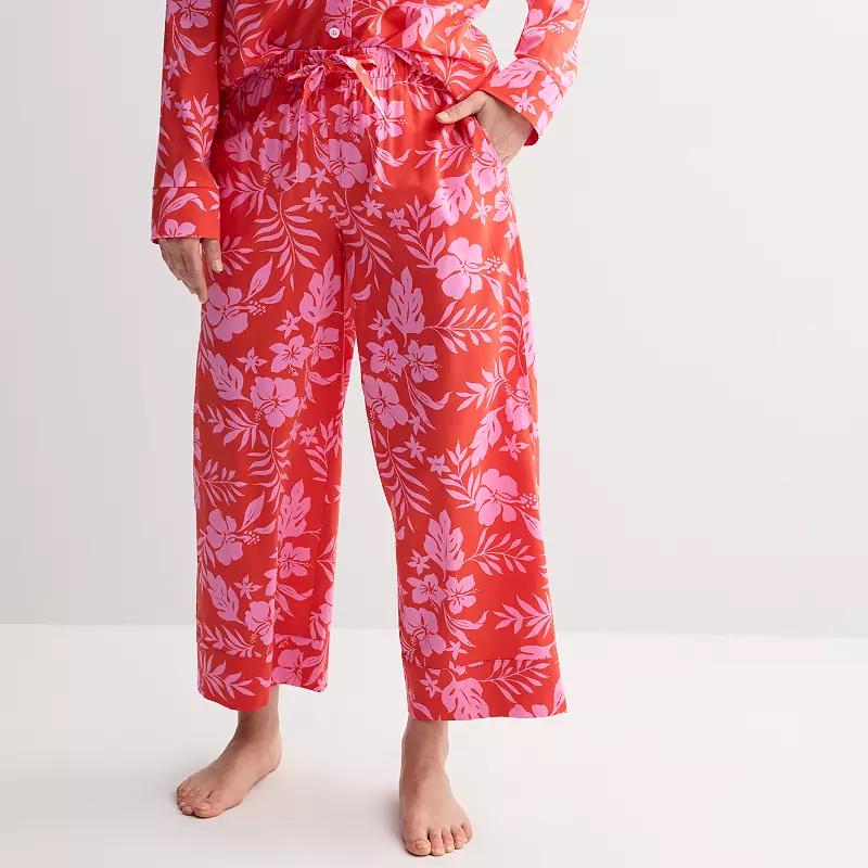 Women's Sonoma Goods For Life® Woven Sleep Pants, Size: XL, White Floral Product Image