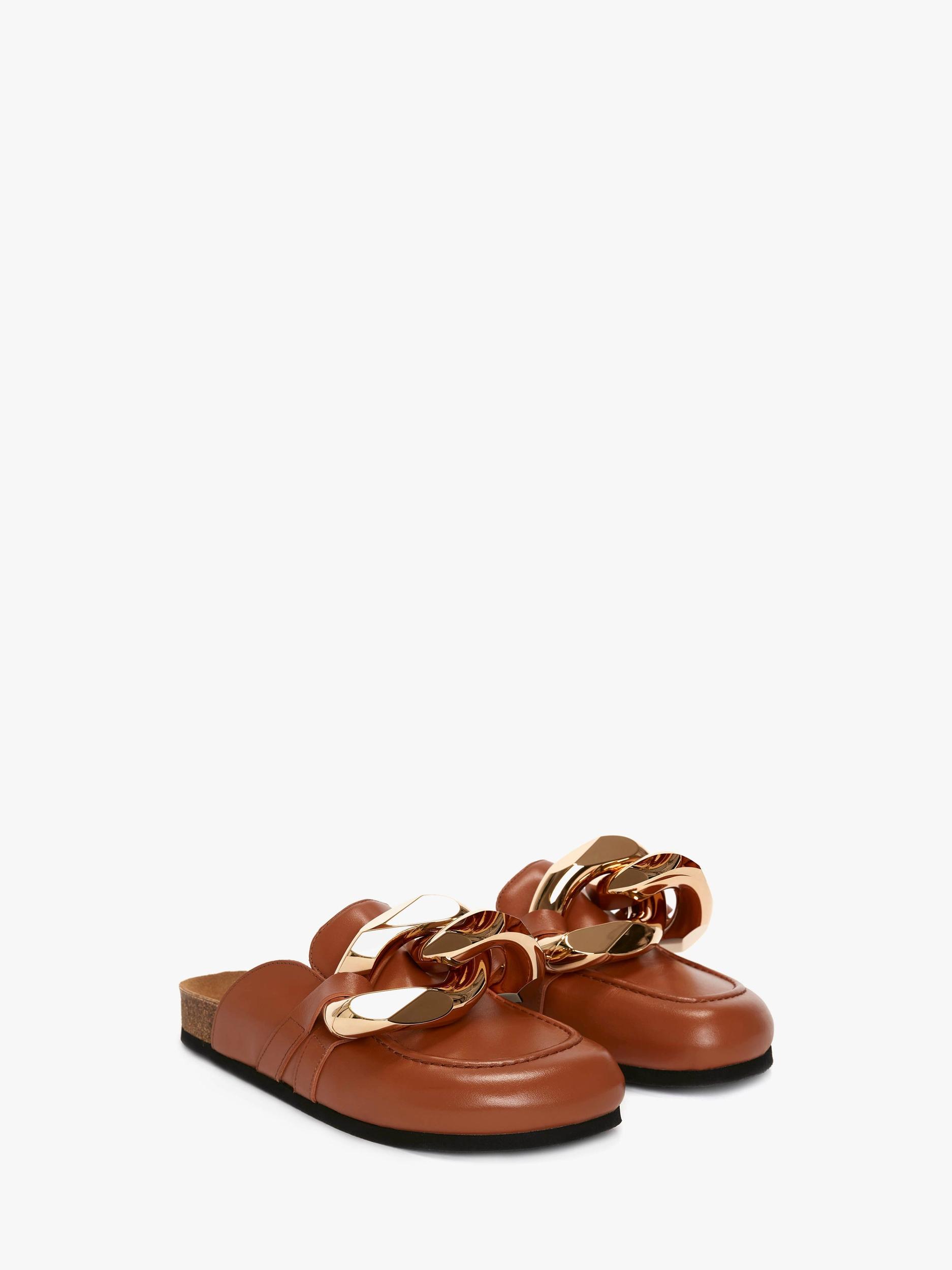 CHAIN LOAFER LEATHER MULES Product Image