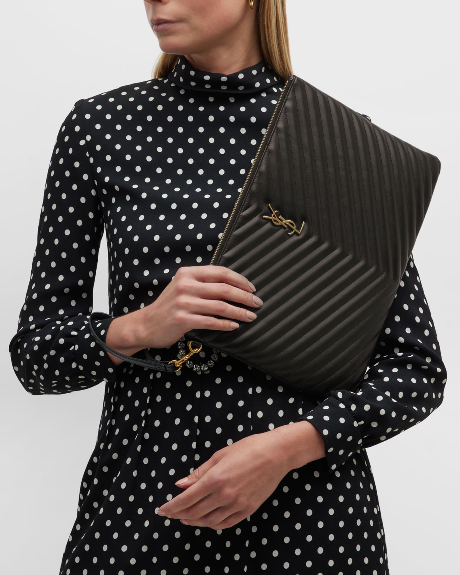 YSL Monogram Large Pouch in Smooth Leather Product Image